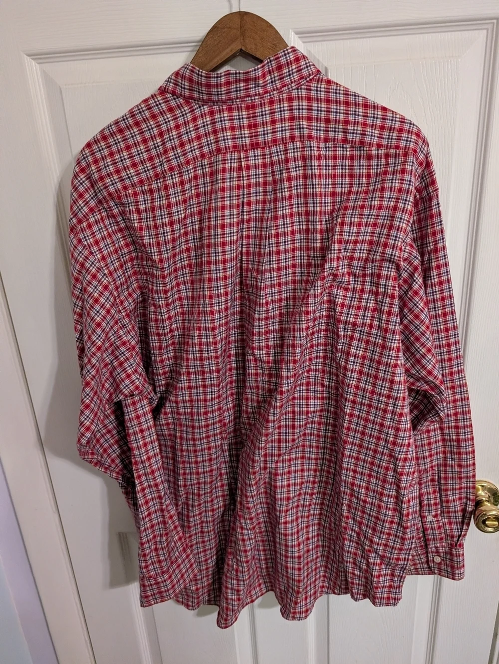 Polo Ralph Lauren Mens Shirt Blake Red Plaid Button Cotton Long Sleeve Size XL
